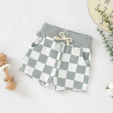 Checkerboard Shorts | Blue
