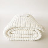 Powder Ribbed Knit Blanket