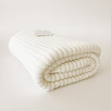 Powder Ribbed Knit Blanket