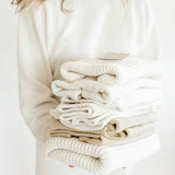 Powder Ribbed Knit Blanket