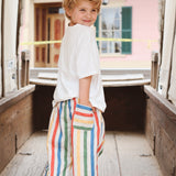 Oversized Poppy Pants | Colored Stripes