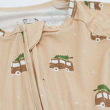 Bamboo Zip Romper | Christmas Van