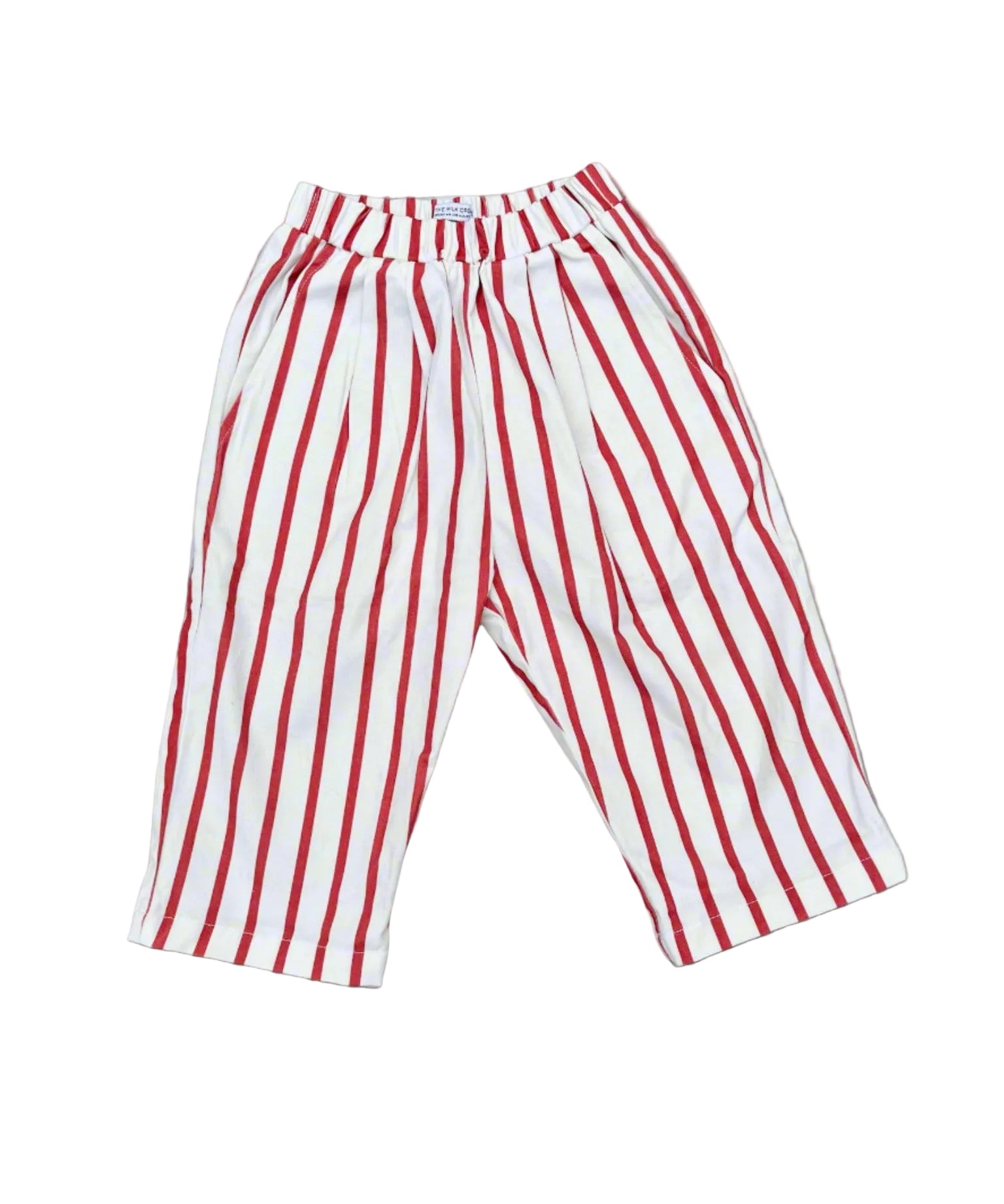 Oversized Poppy Pants | Cherry Red Stripes