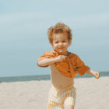 Linen Striped Shorts | Yellow