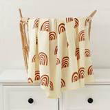Bamboo Muslin Swaddle Blanket | Retro Rainbow
