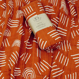 Bamboo Muslin Swaddle Blanket | Boho Orange
