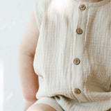 Muslin Romper - Stone