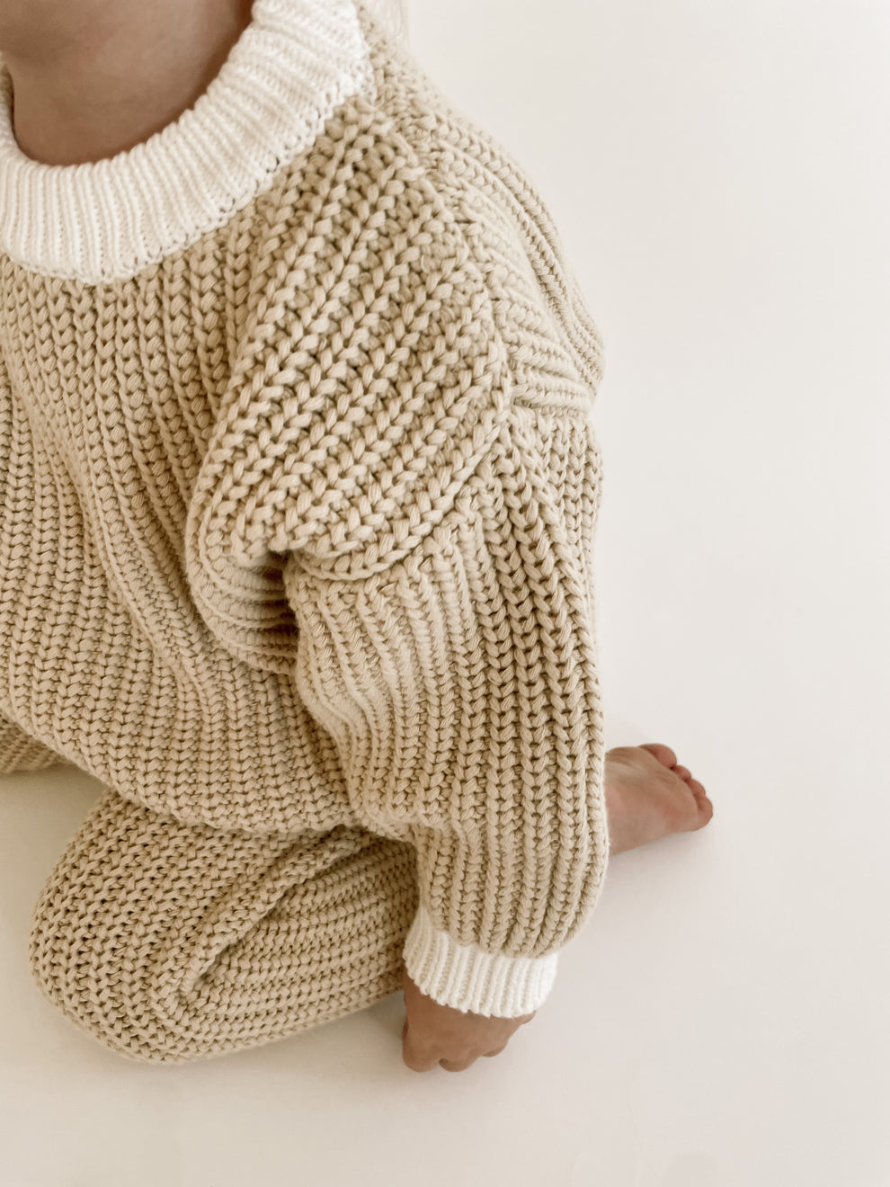 Two-Tone Chunky Sweater